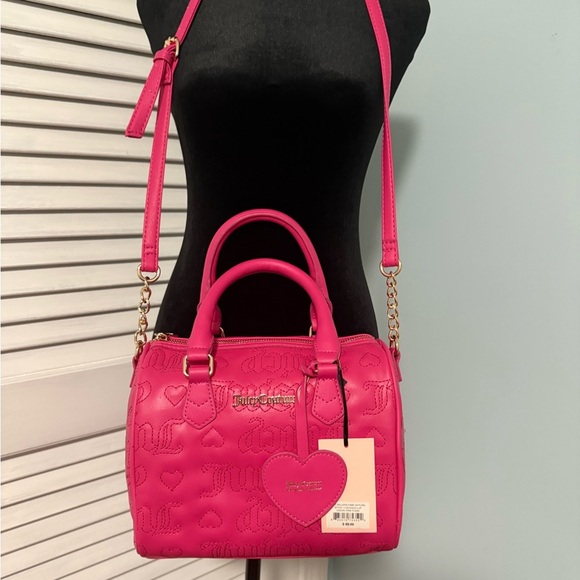 Juicy Couture NWT Vibrant Pink handle or Adjustable Crossbody! Juicy Hangtag! 😍 - Picture 1 of 7